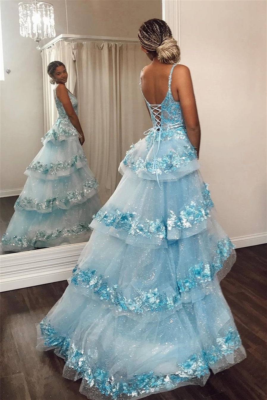 Prom Dress with Detachable Train