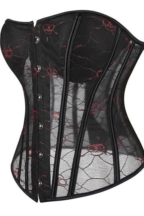 Boned Lace Strapless Corset Top