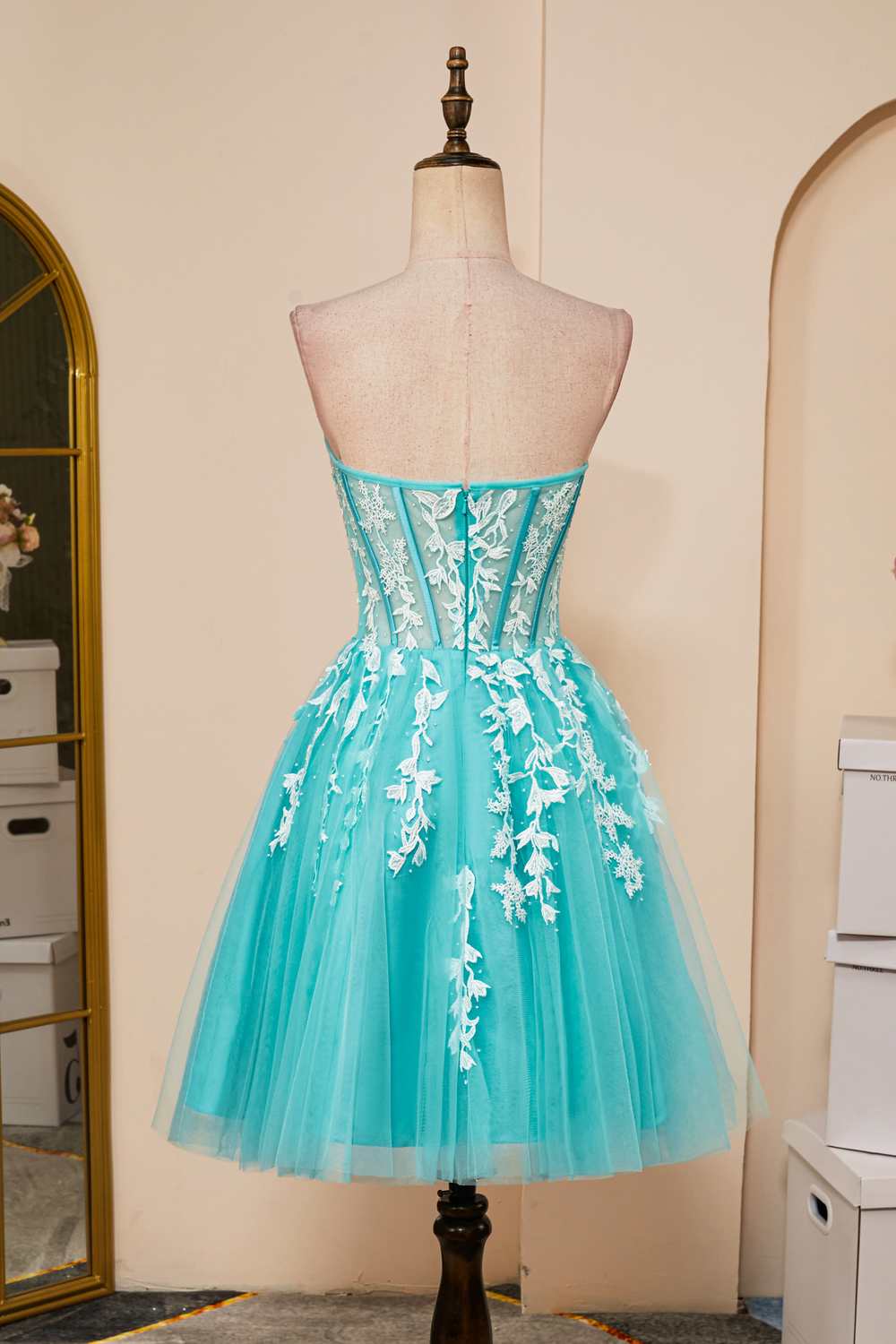 Short Turquoise Homecoming Dresses