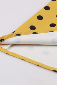 Yellow Dot A-line Silp Vintage Dress