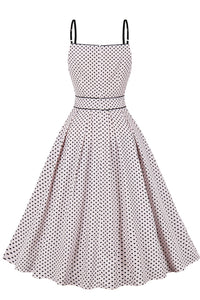 Light Pink Dot A-line Slip Vintage Dress
