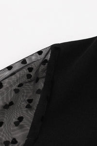 Black Dot Bell Sleeves A-line Vintage Dress