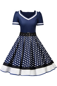 5 Styles Dotted A-line Vinatge Dress
