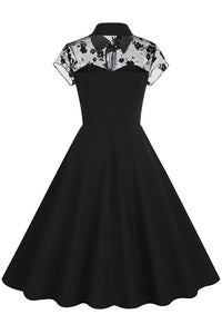 5 Styles of Embroidery Shirt Collar A-line Vinatge Dress