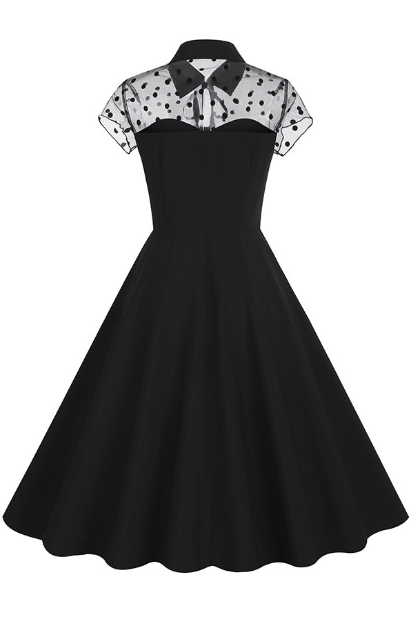 5 Styles of Embroidery Shirt Collar A-line Vinatge Dress