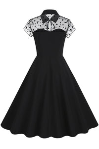 5 Styles of Embroidery Shirt Collar A-line Vinatge Dress