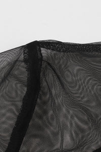 Halloween Black A-line Bell Sleeves High Neck Short-Length Dress