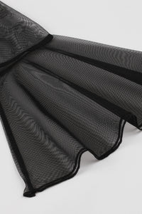 Halloween Black A-line Bell Sleeves High Neck Short-Length Dress