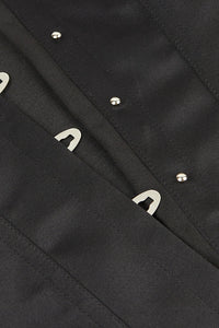 Gothic Black Off-Shoulder Illusion Long Sleeves Corset Top