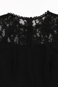 Black Lace Sleeveless A-line Vintage Dress