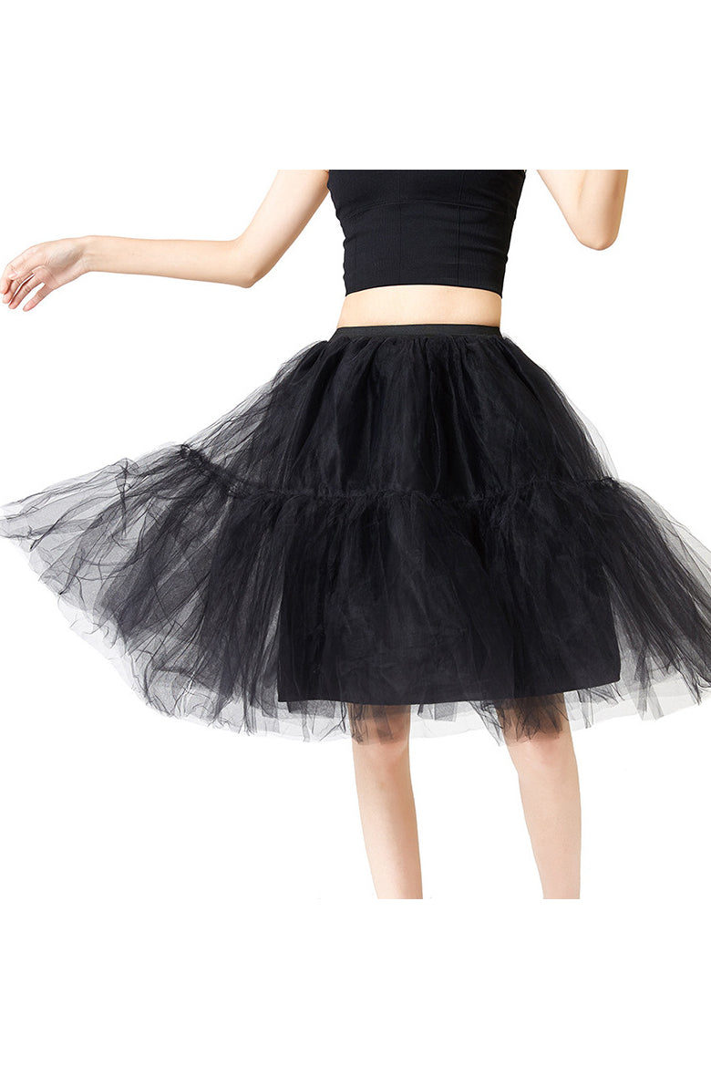 Black Tutu A-line Mini Petticoat