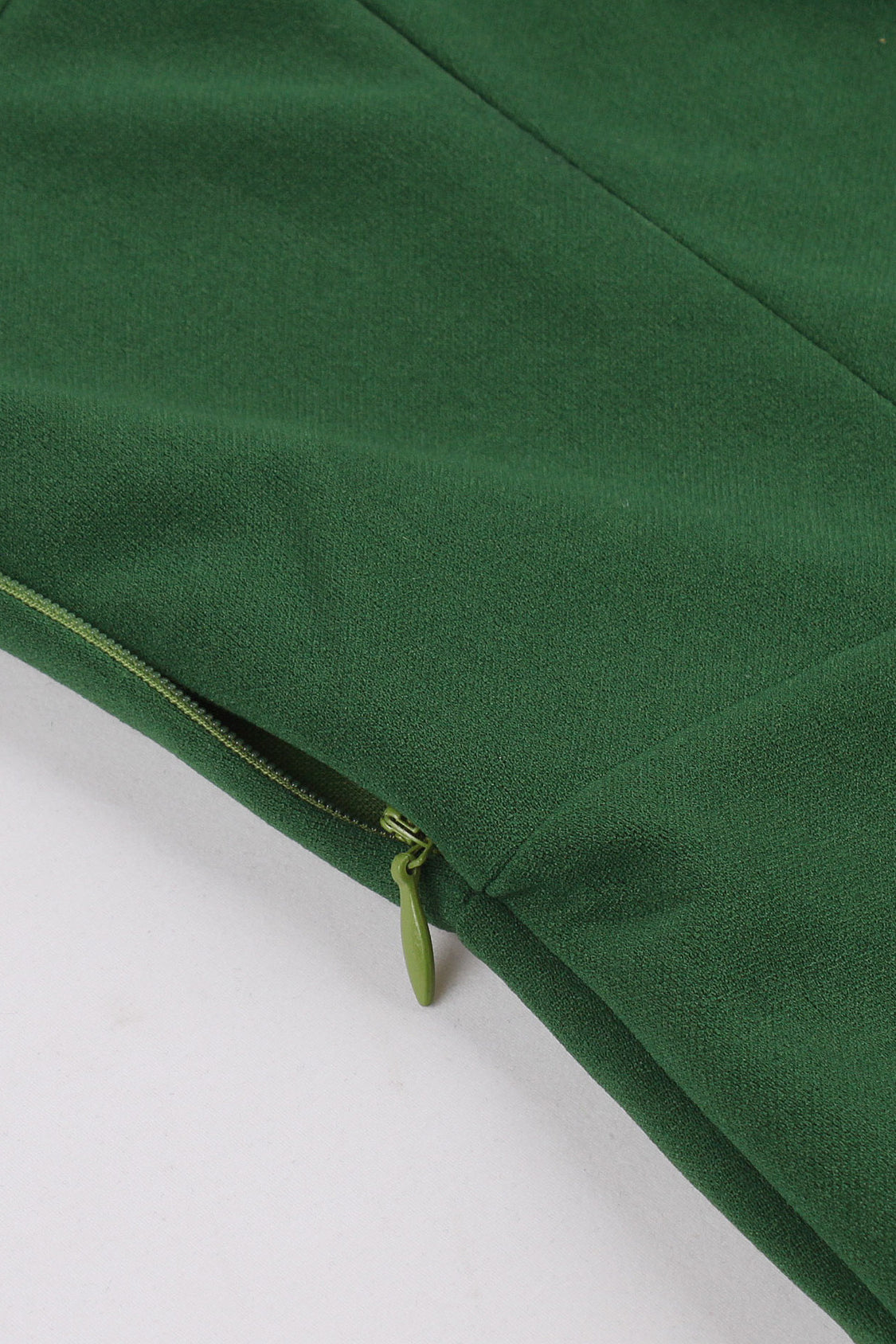 Green Embroidery Sheath Bell Sleeves Vintage Dress