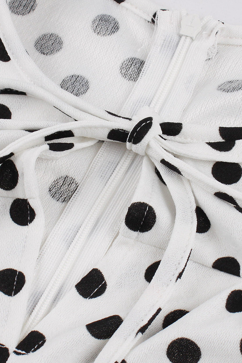 Black A-line Dot Top Vintage Dress