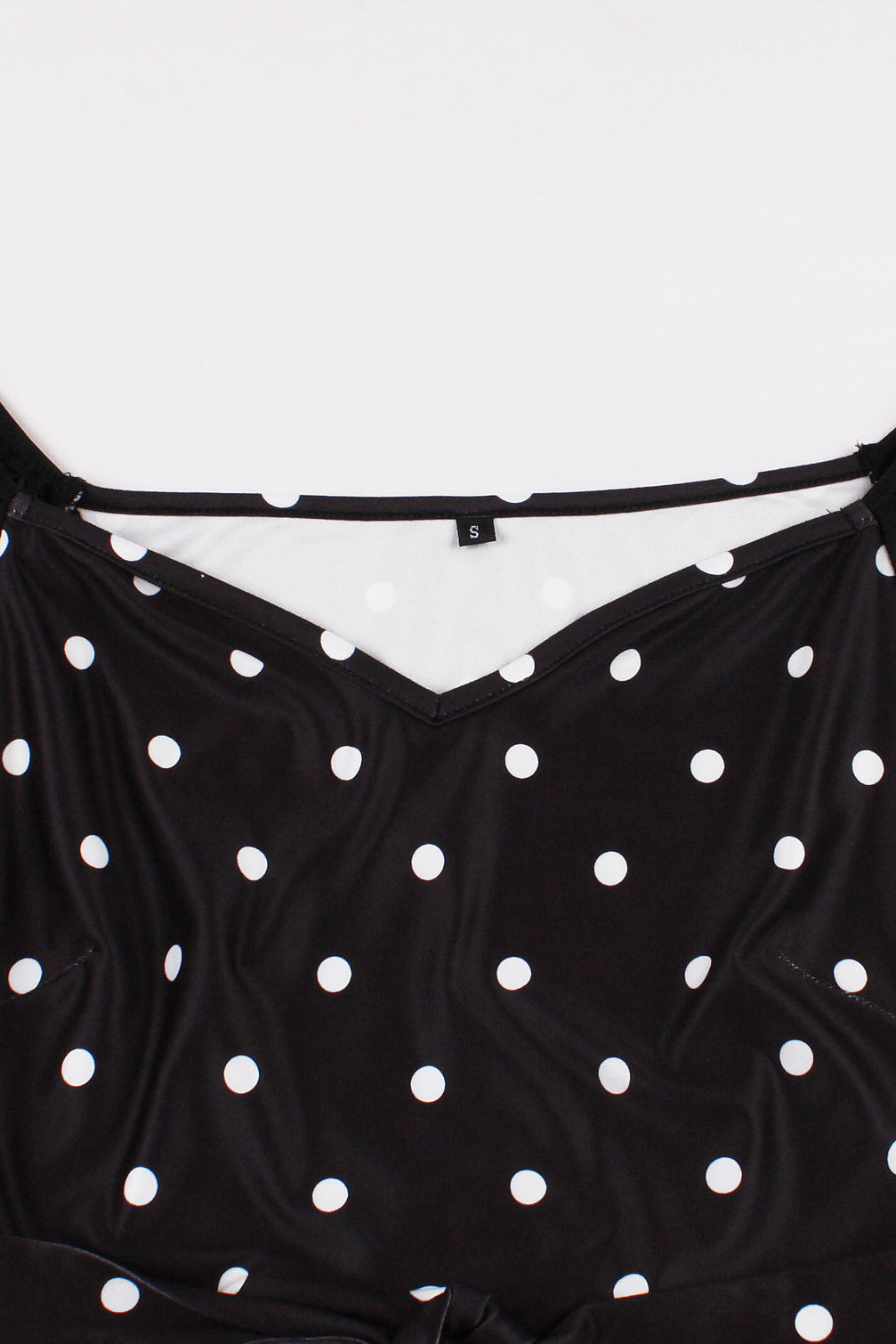 Pink Dot Black Top Bow Tie Sash A-line Vintage Dress