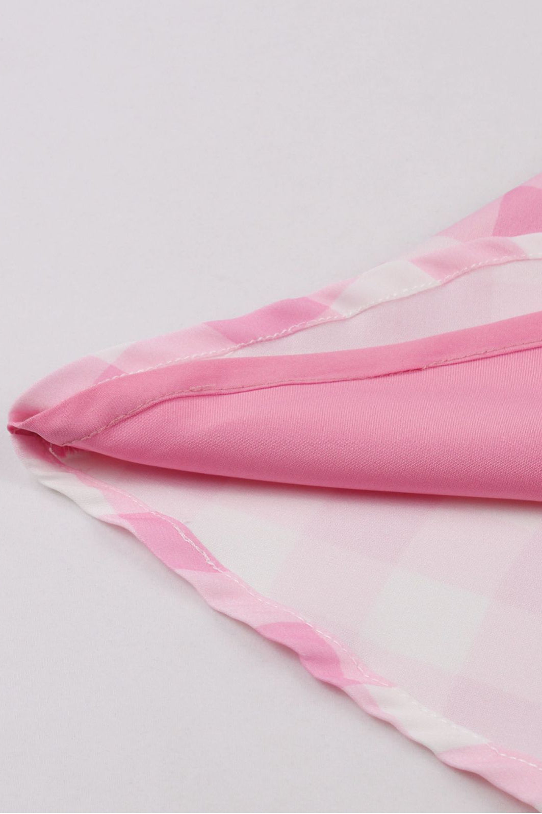 Pink Halter Plaid A-line Vintage Dress with Bow