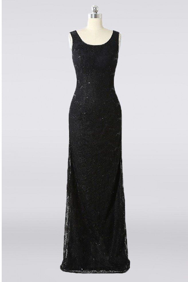 Modest Long Black Lace Mother Of The Bride