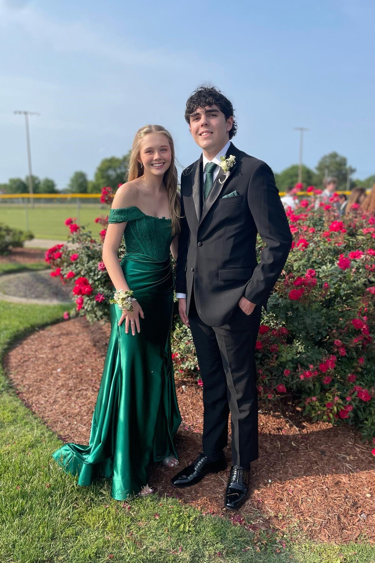 Royal Blue Lace Satin Off-the-Shoulder Mermaid Long Formal Dress