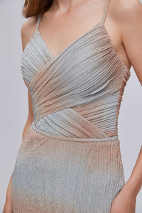 Elegant V-Neck Straps Sheath Long Formal Gown