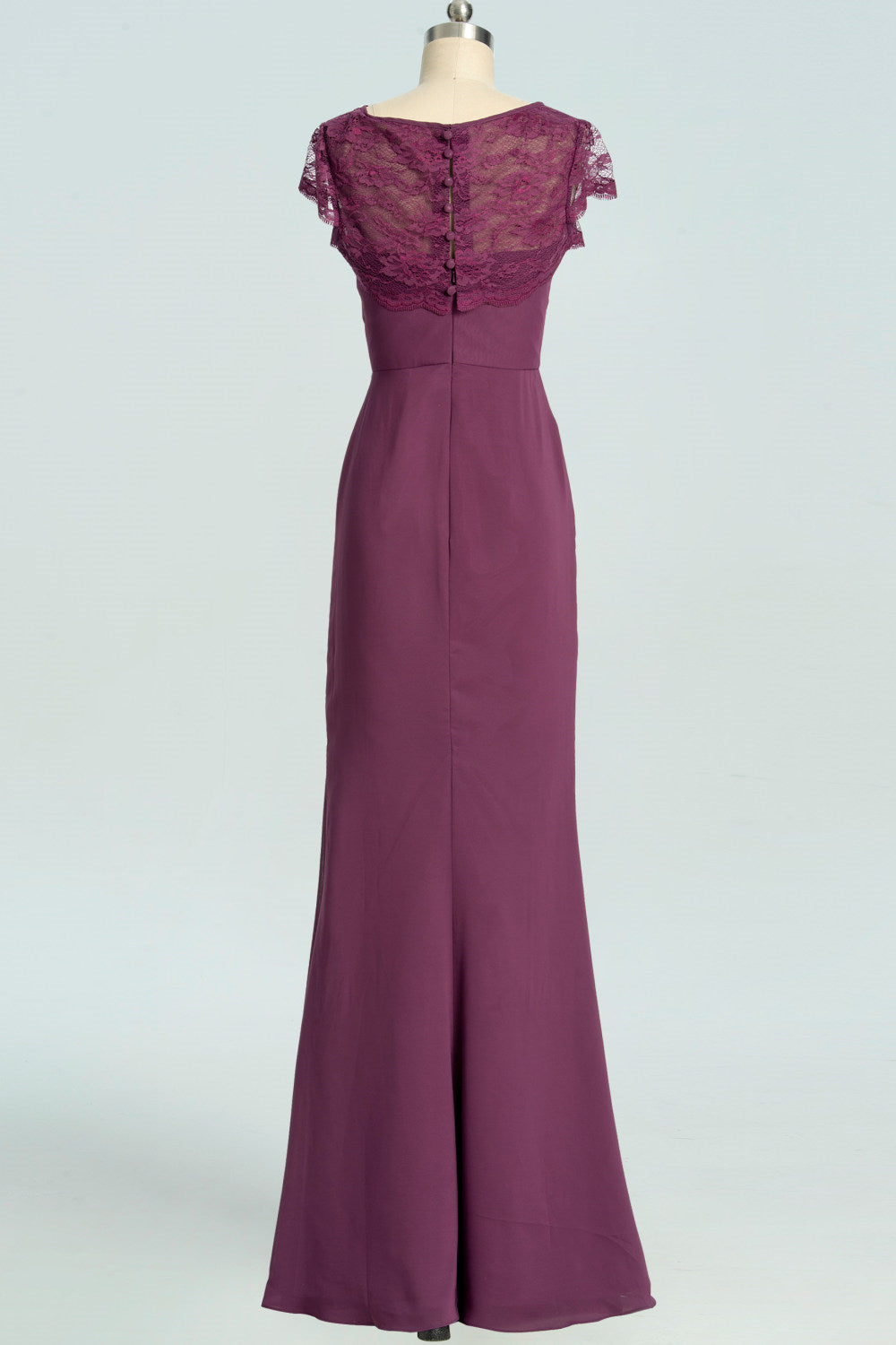 Elegant Plum Mermaid Long Bridesmaid Dress