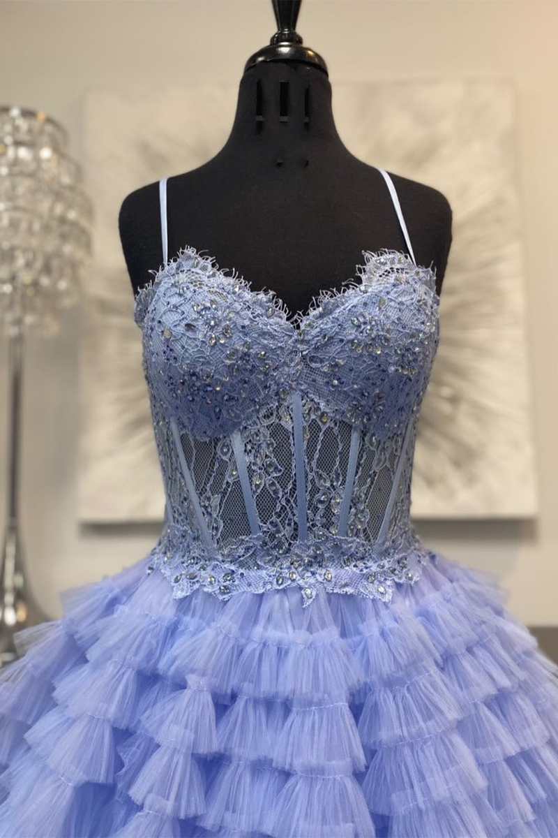 Periwinkle blue quinceañera clearance dress