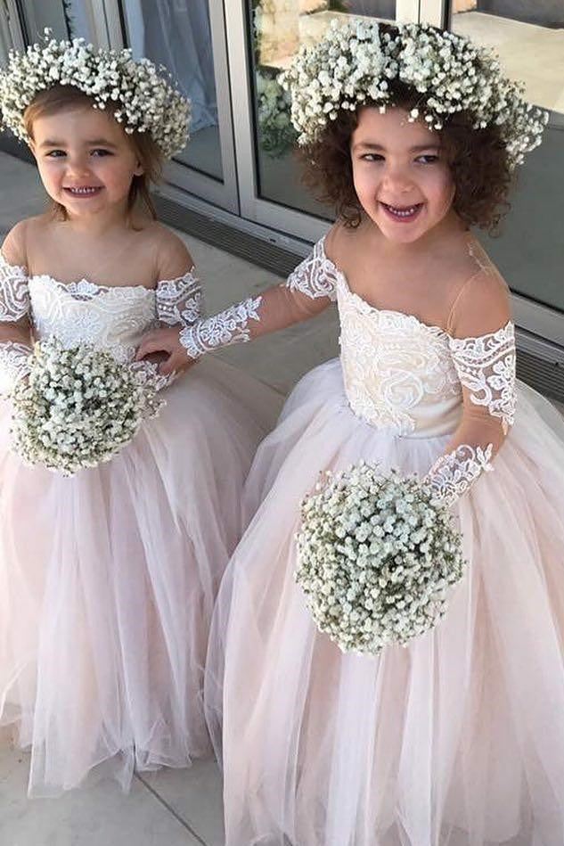 Infant flower girl 2024 dresses long sleeve