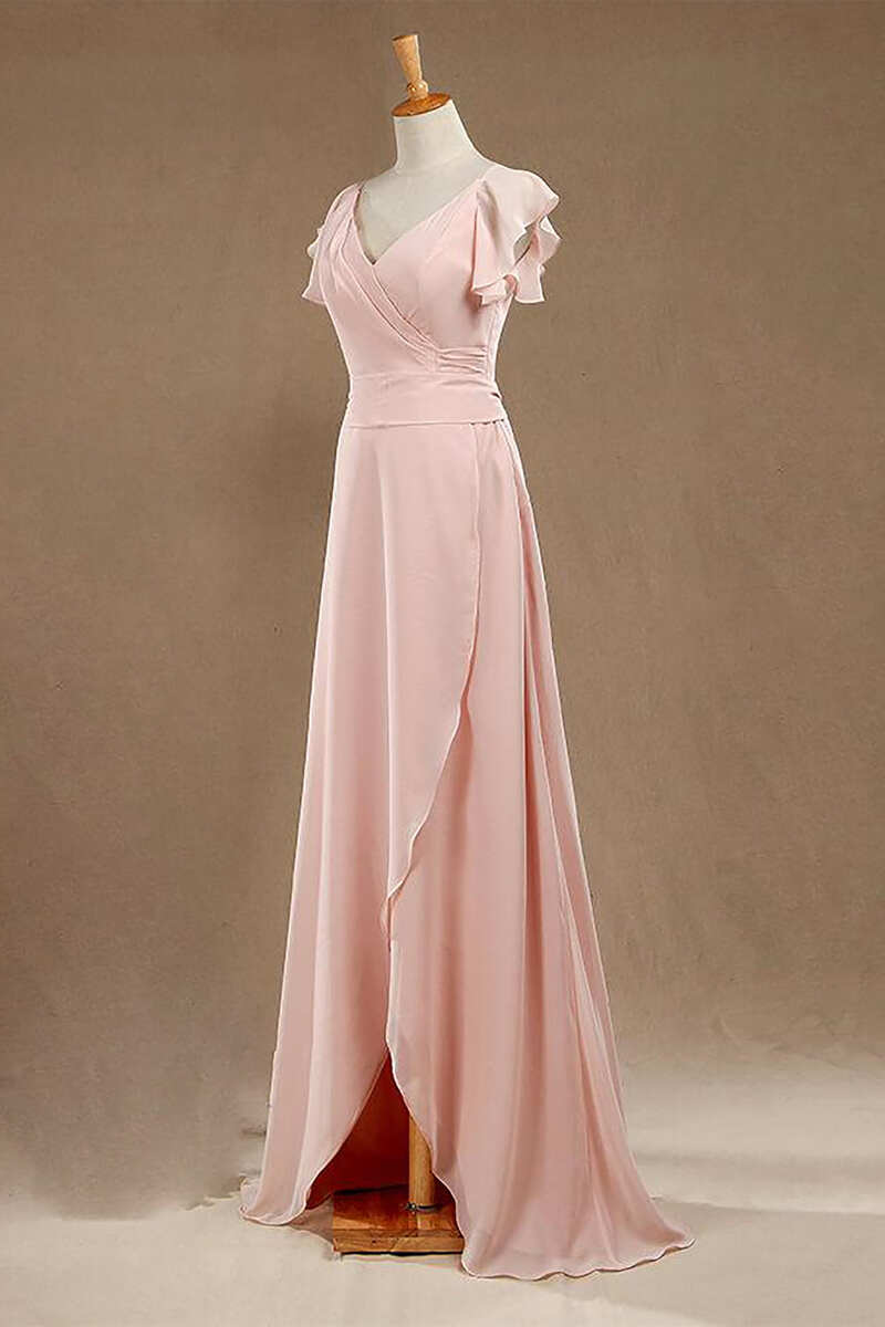 Blush long sleeve bridesmaid on sale dresses