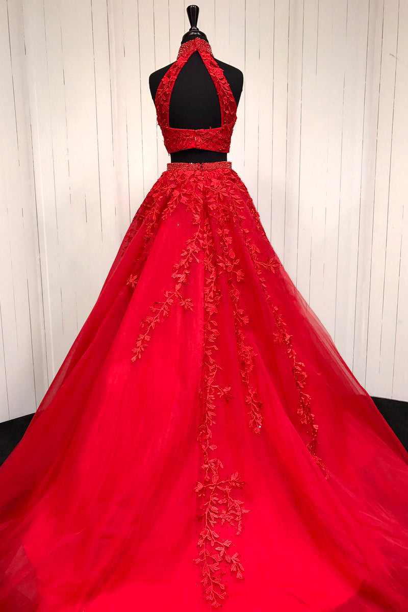 Red two piece homecoming dress online