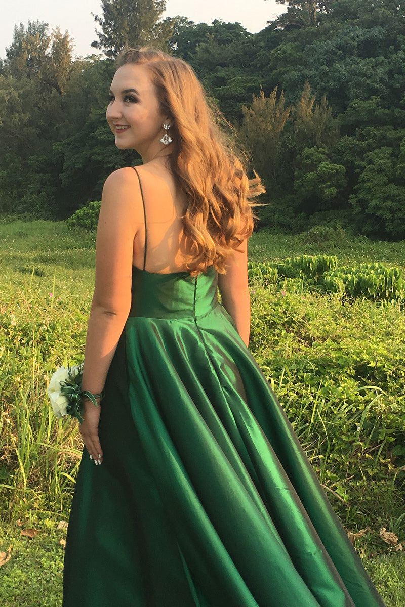 Emerald Green Prom Dresses Empire Waist