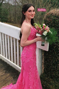 Mermaid Light Blue Prom Dress with Appliques