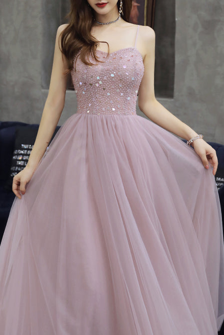 elegant light pink prom dresses