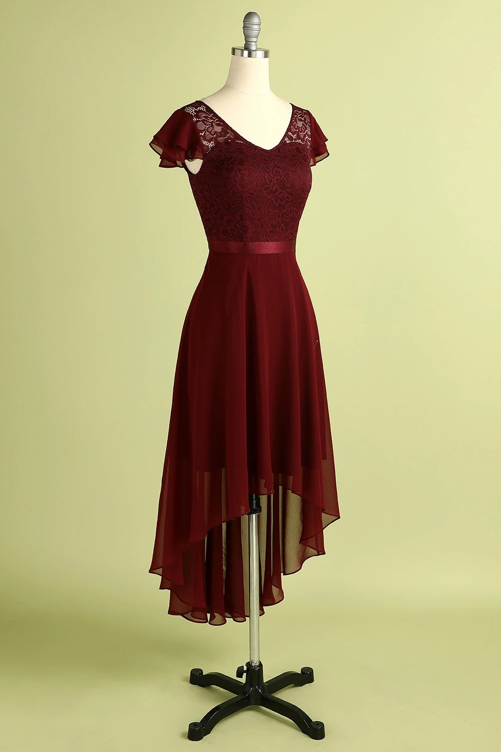 Short Maroon Bridesmaid Dresses