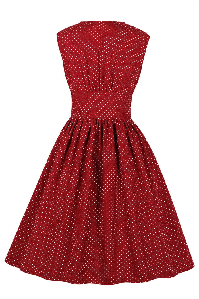 Women's Polk Dots Vintage Empire Dress