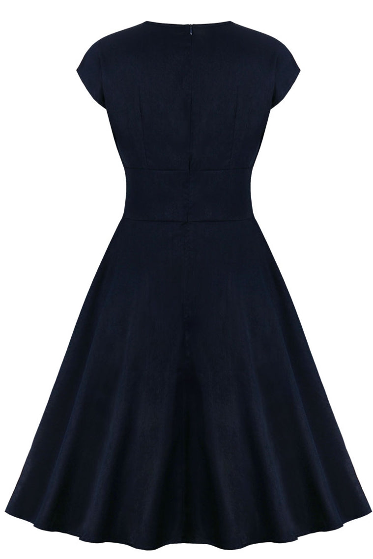 Navy top 1950s dress