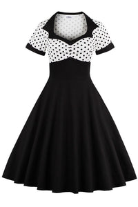 Mustard Yellow and Polk Dots Swing Dress