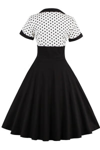 Mustard Yellow and Polk Dots Swing Dress