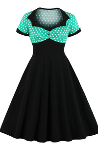 Mustard Yellow and Polk Dots Swing Dress