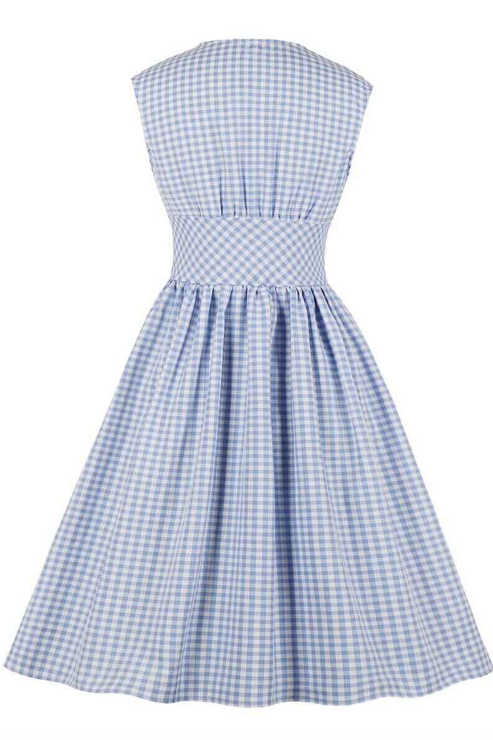 1940s Dress Solid Color Sleeveless Retro Style Dress