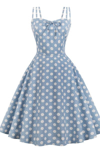 1950s Vintage Yellow Polk Dots Dress