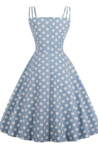 1950s Vintage Yellow Polk Dots Dress