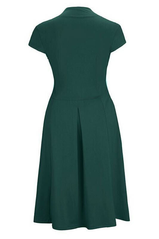green clothing GREENCLOTHING×DEELUXE 美品 Minna Collared Woven Dress-Green Ditsy Floral | Boden USA