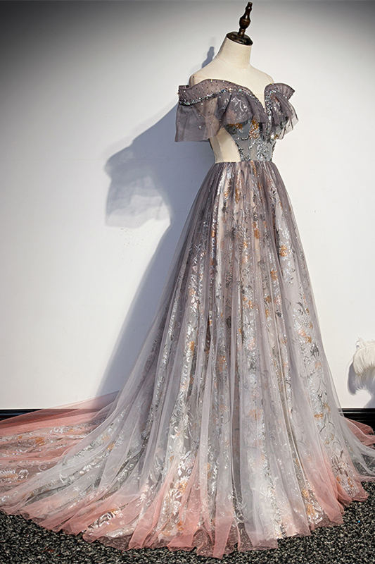 Gorgeous Off the Shoulder Long Formal Dress