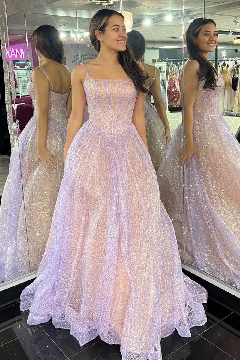 Glitter Pink Sweetheart Appliques A-Line Prom Dress Pink / Custom Size