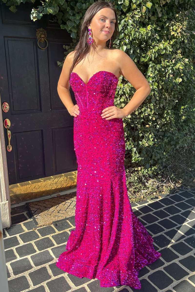 Hunter Green Sweetheart Mermaid Long Prom Dress