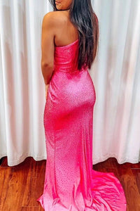 One Shoulder Mermaid Royal Blue Long Formal Dress