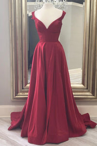 Off the Shoulder Pink A-line Long Formal Dress