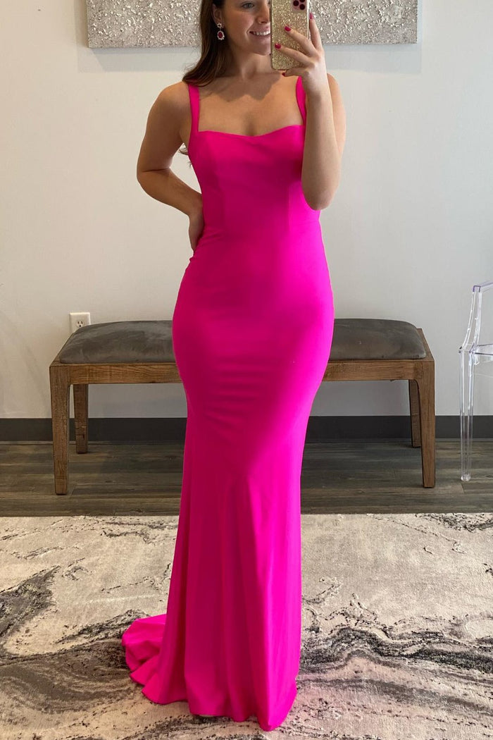 Simply Mermaid Red Long Formal Dress