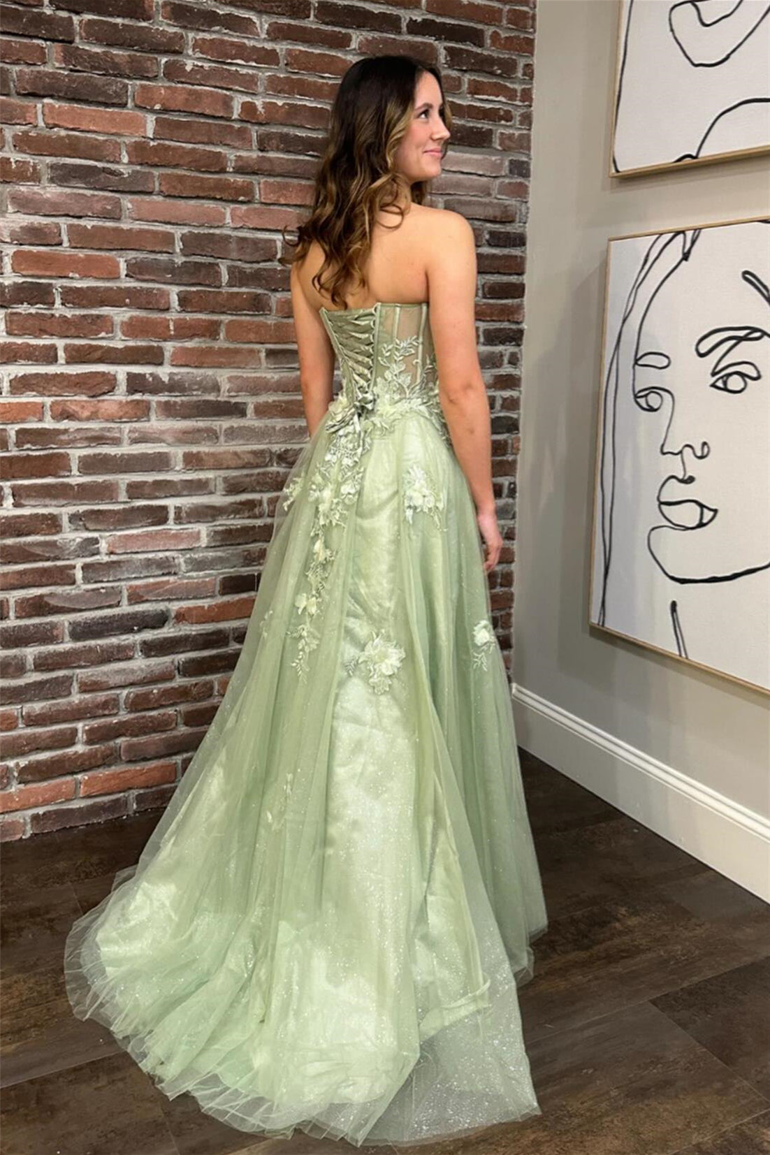 Sage Green Prom Dress