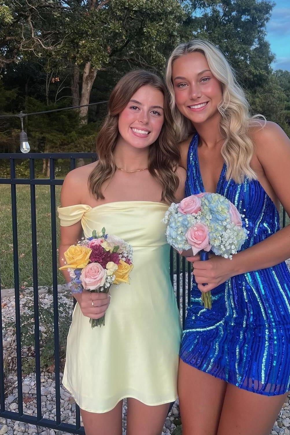 Off the Shoulder Green Short Princess Dress