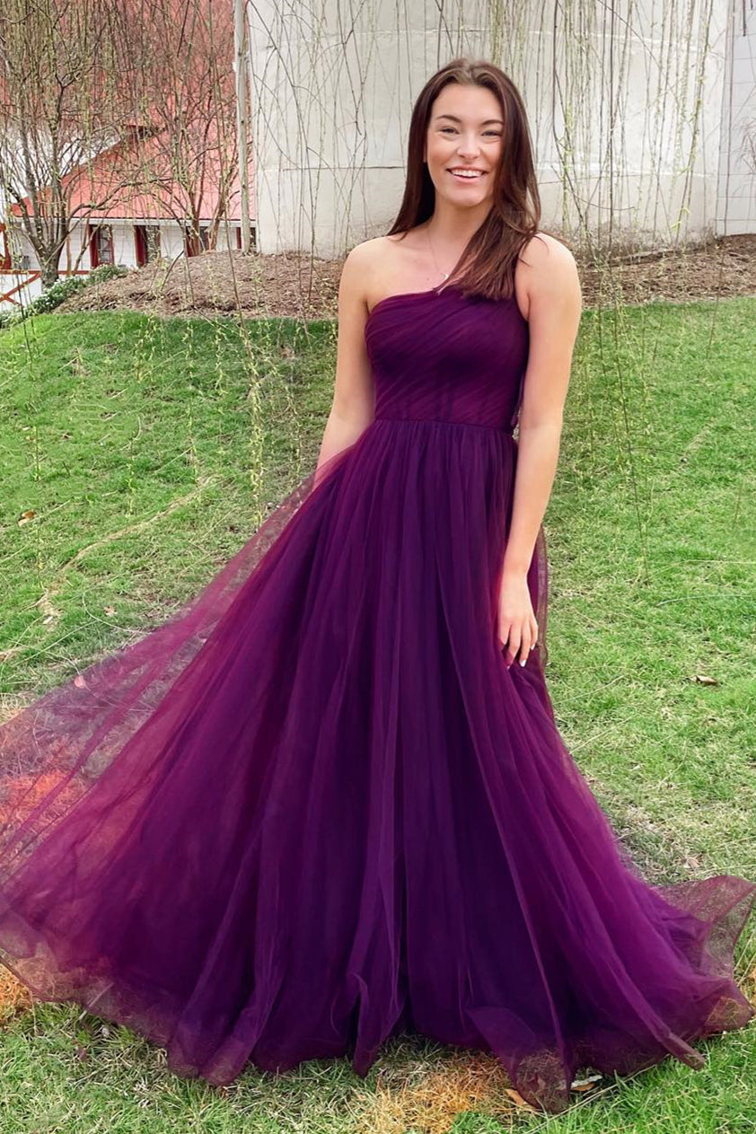 Westhood - Purple Solid A-Line Long Dress – westhood