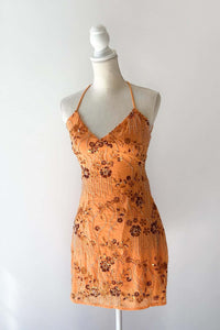 Straps Red Beaded Tight Mini Dress